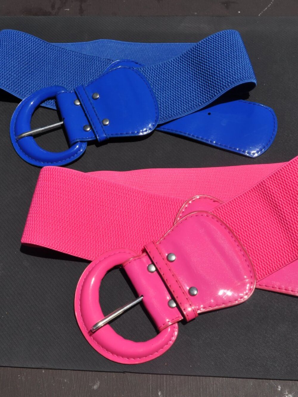 Women's Belt retro vintage Stretchy Cinch Belt 3 Inch Wide High Waist Horseshoe